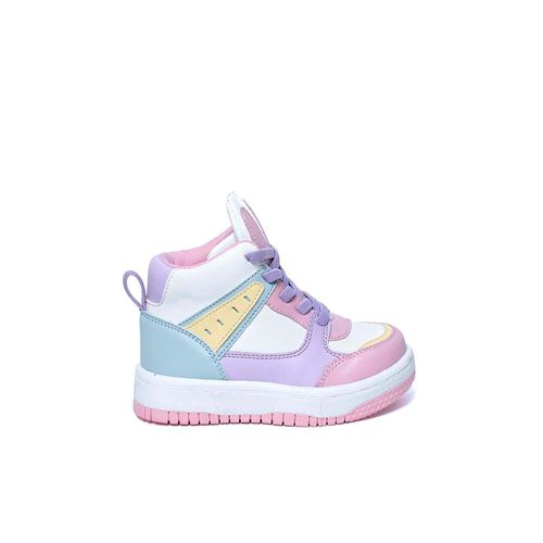 Zapatilla Botin  Casual CARITO-2515 Blanco/Rosa Piazza Kids