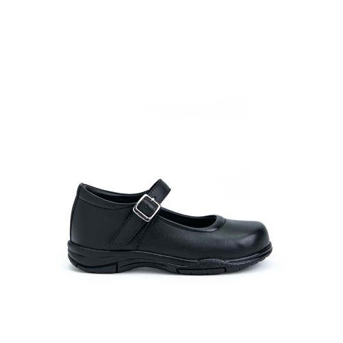 Zapato Escolar Reina Casual ANGELA-009 Negro Rabbit Cuero