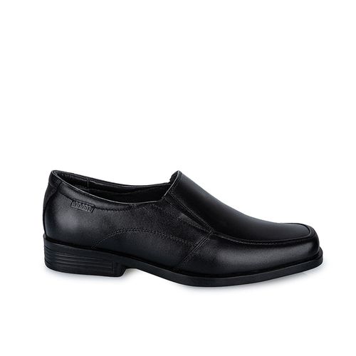 Zapato Escolar Mocasín Casual LUIS-008-T Negro Rabbit Cuero