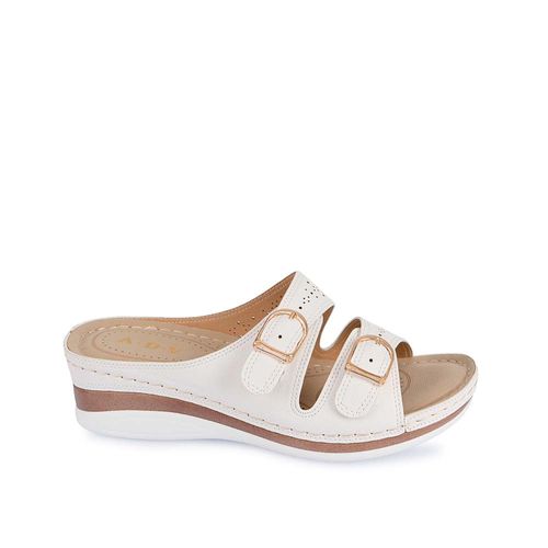 Sandalia Slide Casual ABY-2502 Blanco ADV