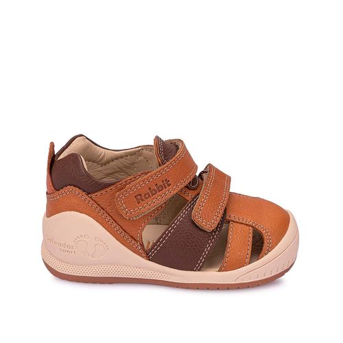 Sandalia Franciscana Casual ALEX-2508 Natural Rabbit Cuero