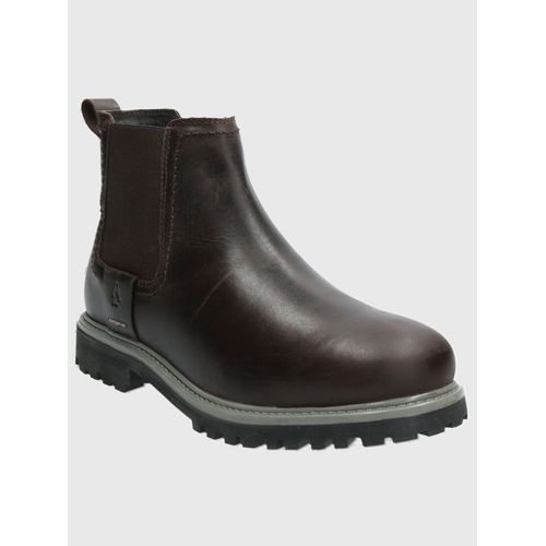 Botín Para Hombre Cuero Morgan Marrón Oscuro Hush Puppies