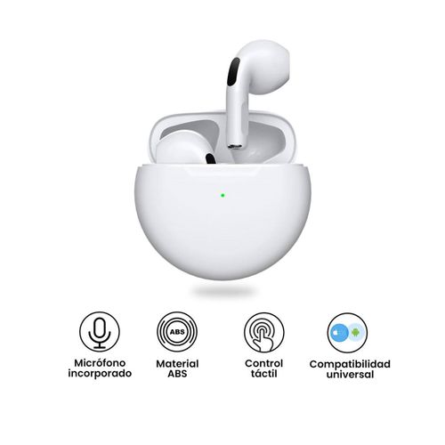 Air Inpods PRO 6 Blanco Audífono Bluetooth Inalámbrico