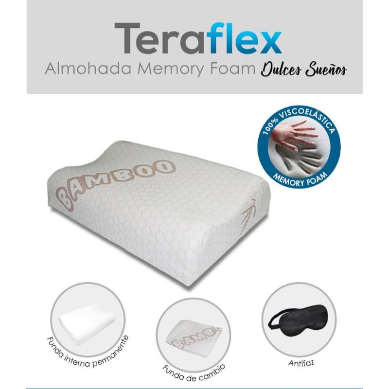 ALMOHADA-VISCOELASTICA-MEMORY-FOAM--DOS-FUNDAS---1-ANTIFAZ-RELAX--TERAFLEX