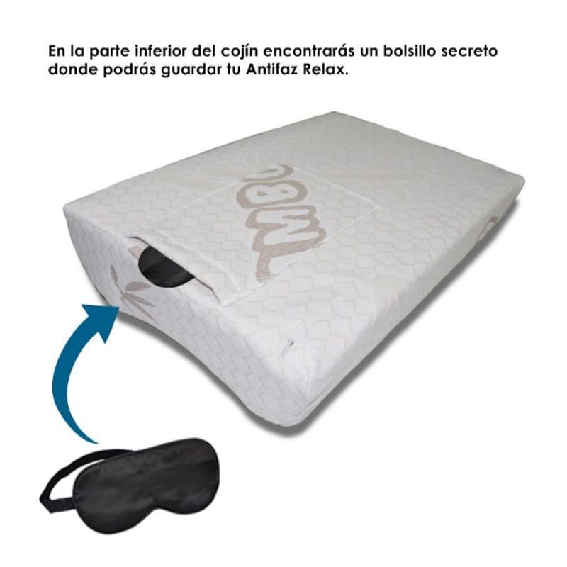 ALMOHADA-VISCOELASTICA-MEMORY-FOAM--DOS-FUNDAS---1-ANTIFAZ-RELAX--TERAFLEX