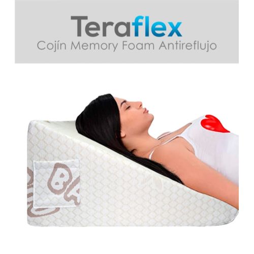 ALMOHADA COJIN ANTIREFLUJO BAMBOO MEMORY FOAM TERAFLEX 64x60x30 CM