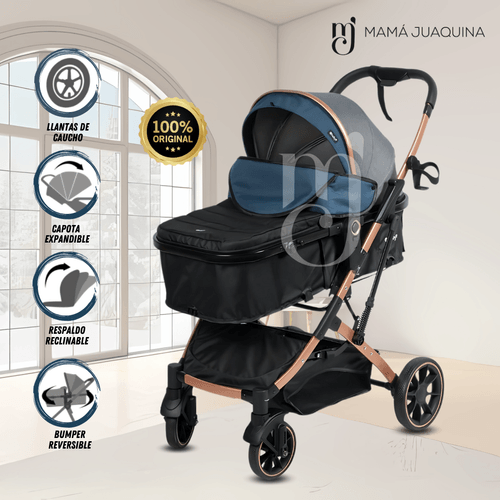 Coche Moisés «BREYELL» Azul