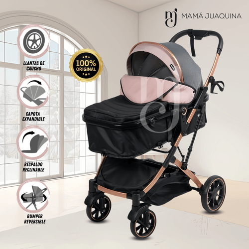 Coche Moisés «BREYELL» Rosa