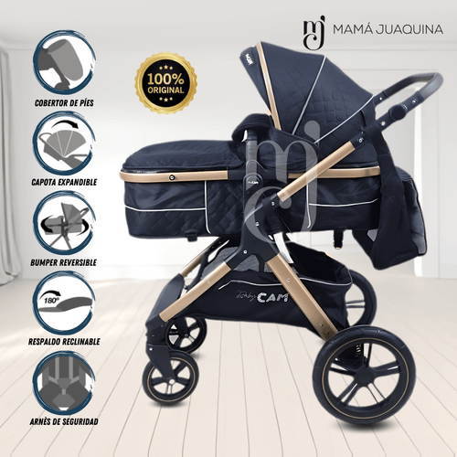 Coche Cuna Moisés de Lujo «NAPOLY» Negro