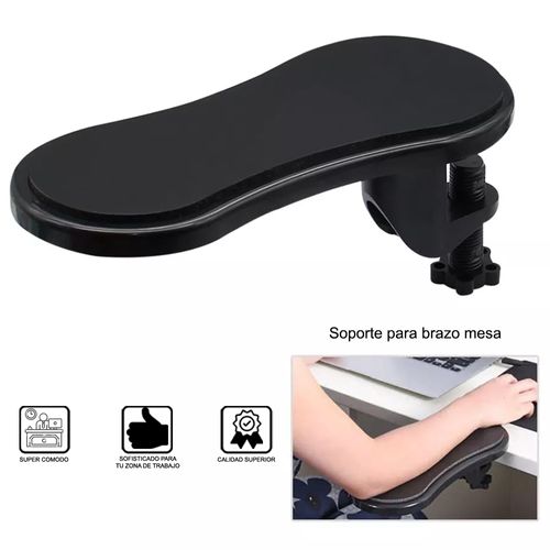 Soporte de Brazo para Escritorio Ideal para Muñeca y Mano en Mouse Negro Dreizt