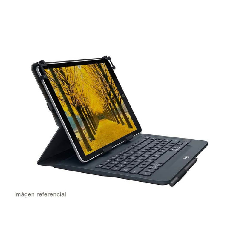 Funda-con-Teclado-para-Tablet-Logitech-Universal-Folio-10-Bluetooth-Negro