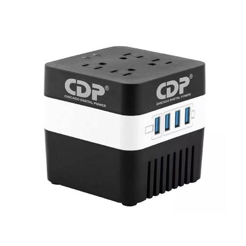 Estabilizador De Voltaje CDP RU-AVR604I 600VA/300W 4 Salidas + USB