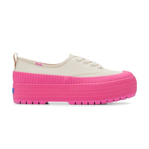 Zapatilla Para Mujer Canvas The Platform Lug Crema Keds