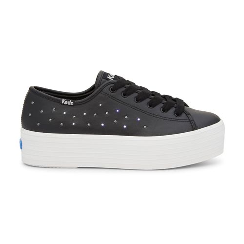 Zapatilla Para Mujer Cuero Triple Up Leather Light Up Negro Keds