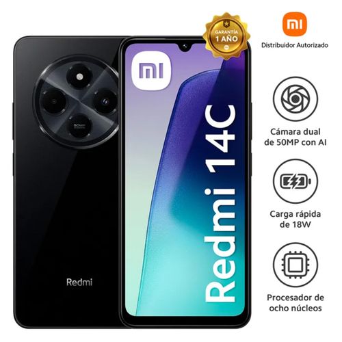 Xiaomi Celular Redmi 14C 4GB 256GB 6.88" Negro