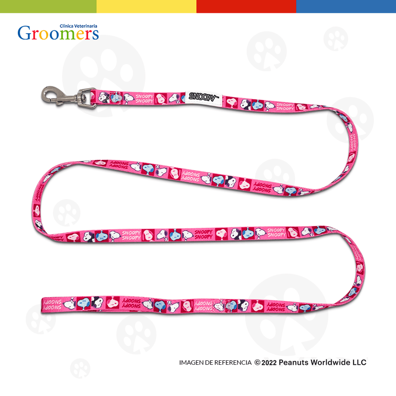 CORREA-PARA-PERROS-SNOOPY-PEANUTS-PINK-SMALL