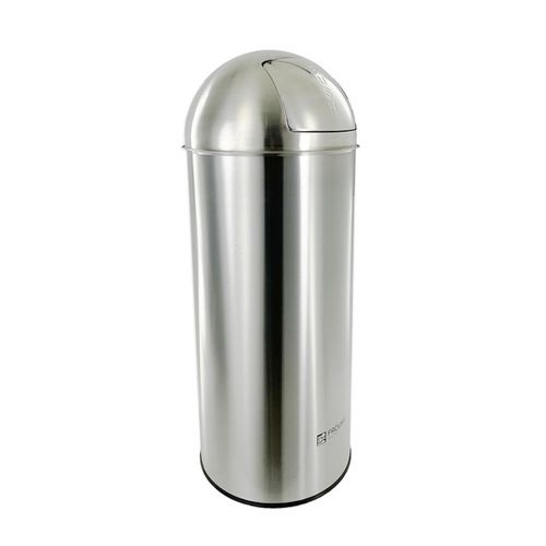 PAPELERA 50LT INOX PUSH (D36.5X73CM)