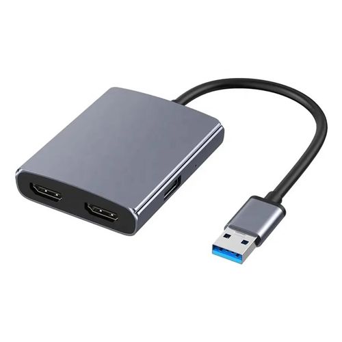 Convertidor Adaptador 4 en 1 Tipo USB 3.0 a HDMI Dual/ USB/ Audio