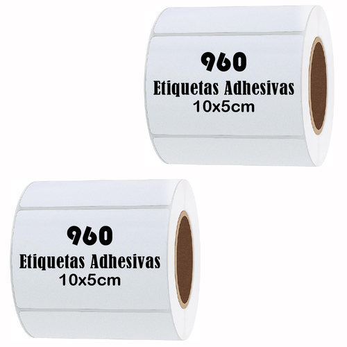 Etiqueta Termica Adhesiva 10x5cm Pack 2 Rollos