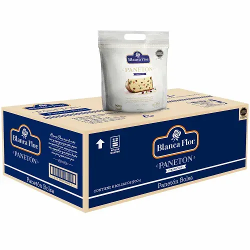 paneton blanca flor bolsa 900g x 6 unidades