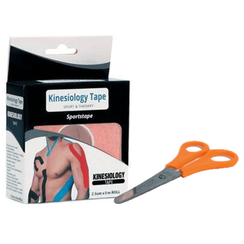 CINTA KINESIOLÓGICA TAPE 5CM X 5M MÁS TIJERA NARANJA