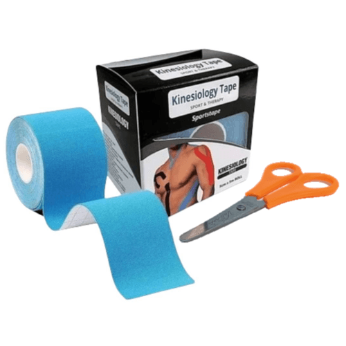 CINTA KINESIOLÓGICA TAPE 5CM X 5M MÁS TIJERA CELESTE