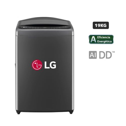 Lavadora LG Carga Superior 19 Kg WT19BV6T Negro Claro