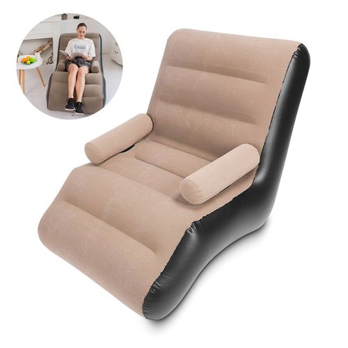 Sillón Inflable con Superficie Antiestrés Beige