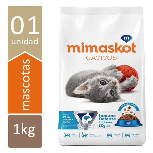 MIMASKOT GATITOS POLLO CARNE 1 KG