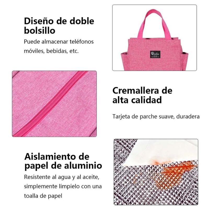 Lonchera-Termica-Fiambrera-Portatil-Rosado-72L-