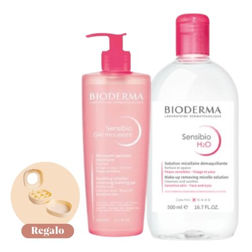 Tratamiento Bioderma Limpieza Sensibio Completa - Agua Micellar + Gel Moussant 500ml