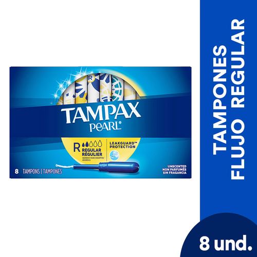 Tampones Tampax Pearl Regular - Caja 8 UN