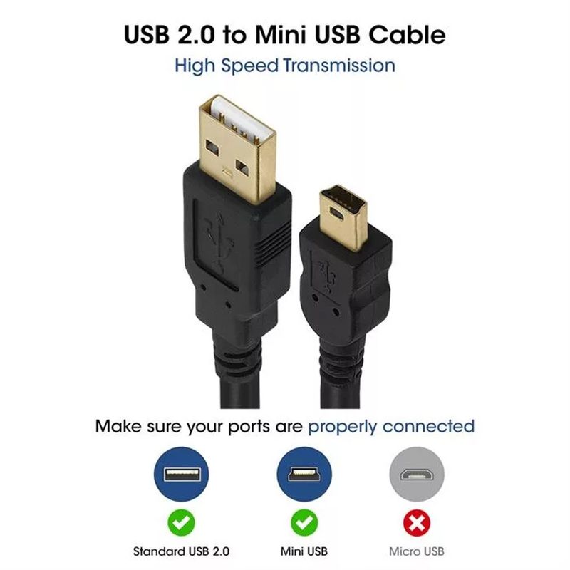 Cable-USB-20-a-Mini-USB-V3-5-pines-18-Metros-con-Filtro-Trautech