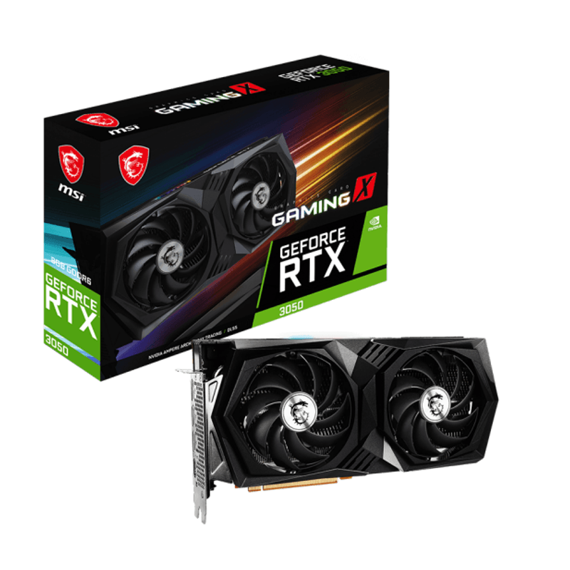 TARJETA-DE-VIDEO-MSI-GEFORCE-NVIDIA-RTX-3050-GAMING-X-8GB-GDDR6-PCI-Express-Gen-40-x8-128-bits