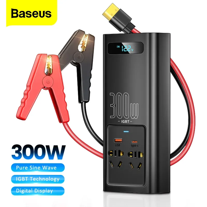 Inversor-Coche-Baseus-IGBT-300W-220V--Enchufe-CN-EU--Negro