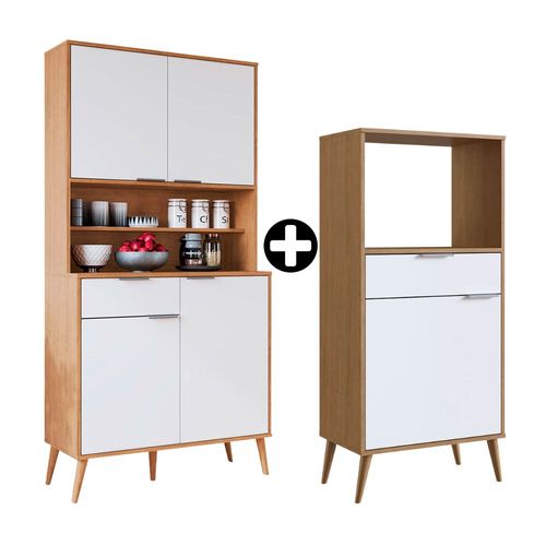 COMBO Orange: Mueble de Cocina Madison 90cm + Mueble de Cocina multiuso Madison 60cm