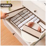 Juego-de-4-Organizadores-de-Ropa-Plegable-para-Cajon-Closet-Beige-K60