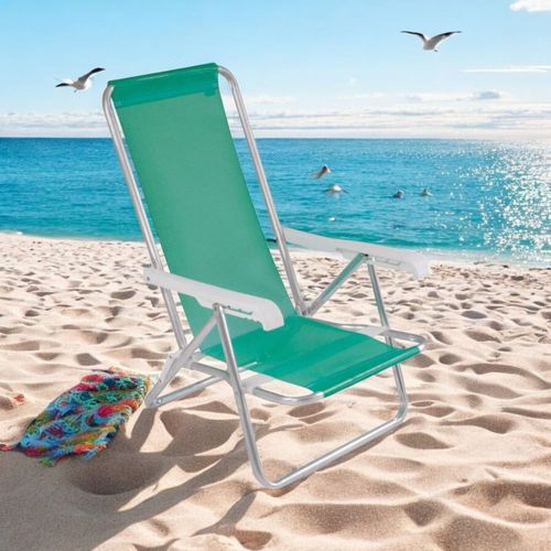Silla de Playa Reclinable Mor 4 Pos Aluminio Sannet Blanco