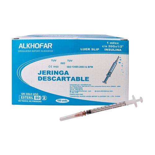 Jeringa Descartable Insulina con aguja - Unidad