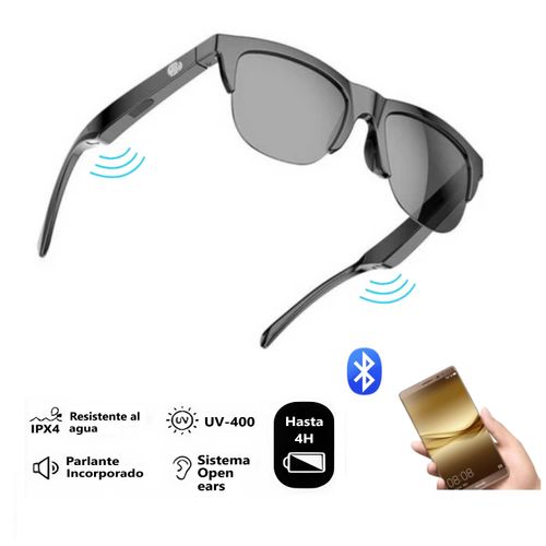 Lentes de Sol con Parlante Bluetooth 4H IPX4 UV400 - Negro