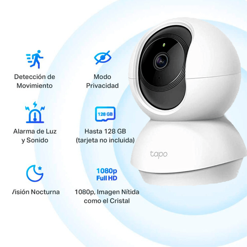 Camara-de-Seguridad-Wi-Fi-360º-Tapo-C200---MicroSD-64-GB---Tplink-