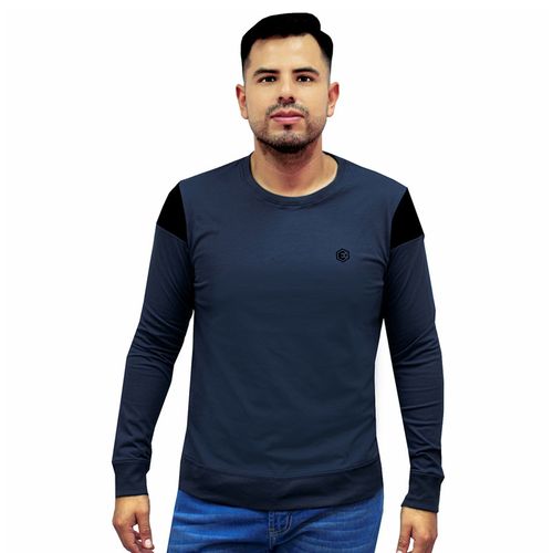 Polo Manga Larga Hombre Issak Elenex Azul Marino