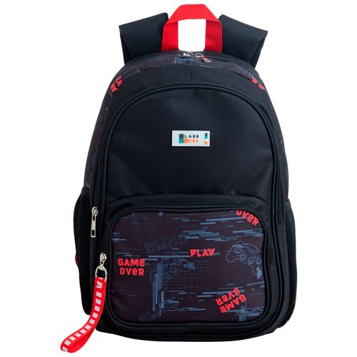 Mochila Gamer Negra Con Rojo CLASS&WORK