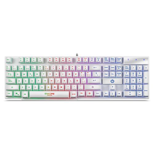Teclado Gamer ENKORE ENK603W Blanco
