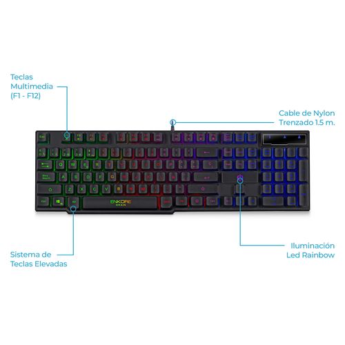 Teclado Gamer ENKORE ENK603 Negro