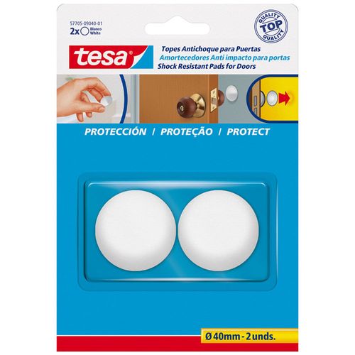 Topes Antichoque para Puerta 40mm+ 2Un Blanco TESA