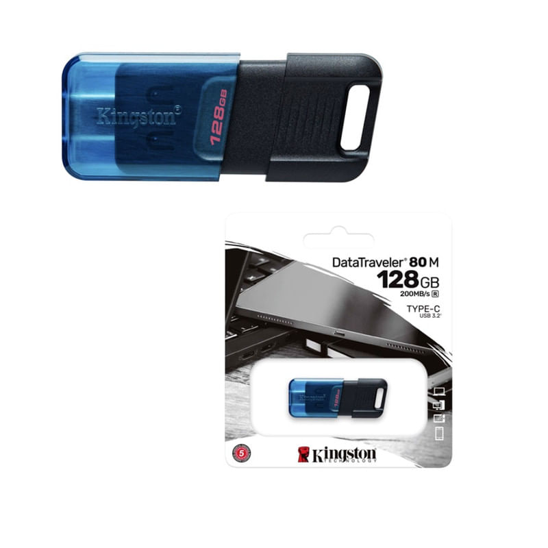 Memoria-USB-Kingston-DataTraveler-80-M-128GB-USB-C-32-Gen-1-Azul