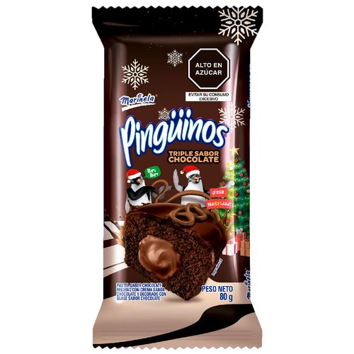 Pastelito Pingüino MARINELA Triple Chocolate Bolsa 80g x 2un