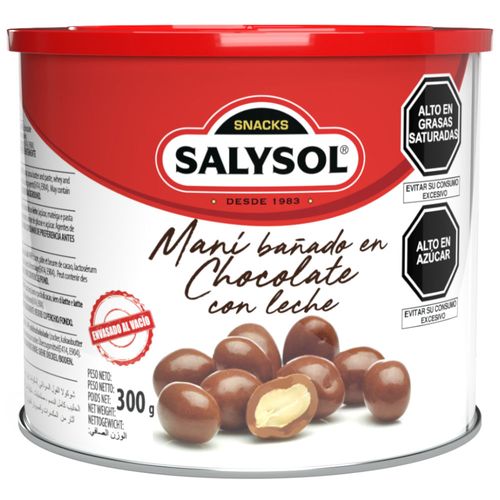 Cacahuates con Chocolate SALYSOL Lata 300g