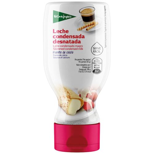 Leche Condensada Desnatada EL CORTE INGLÉS Botella 450g